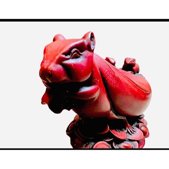 Chinese Wood Feng Shui Zodiac Coin Wealth Rat Mouse Statue Figurine - Picture 2 of 6